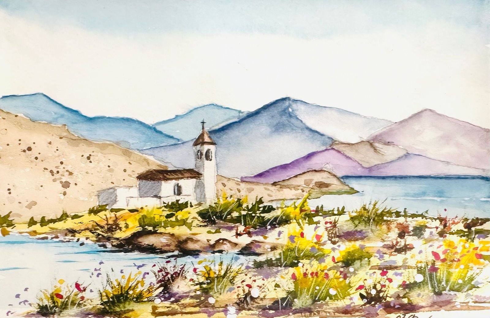 Ermita del mar en primavera